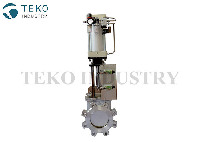 China Pneumatic Actuated 4 Inch Knife Valve Removable Seat Zero Leakage For Gasifier company