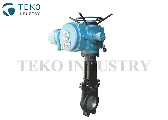 China CF8 CF8M Knife Valve , Motorized Electric Actuator Valve For Food Processing company