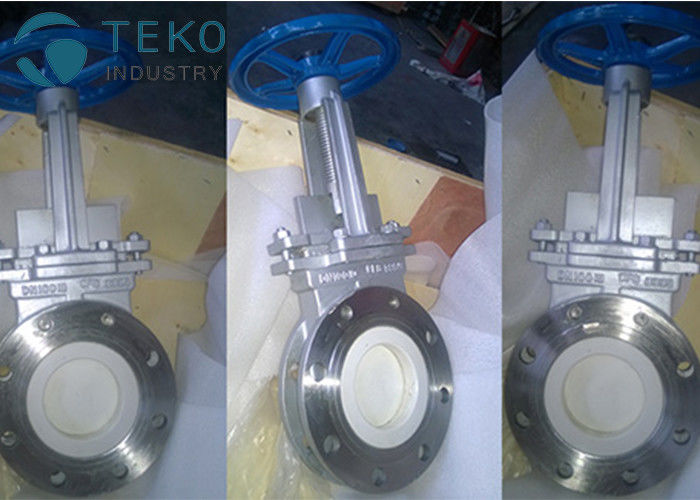 Handwheel Wafer Lugged Knife Gate Slurry Valve With Self Cleaning
