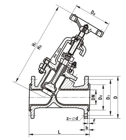 Fluoropolymers Lined PTFE Lined Globe Valve Y Pattern With Small Pressure Drop 0