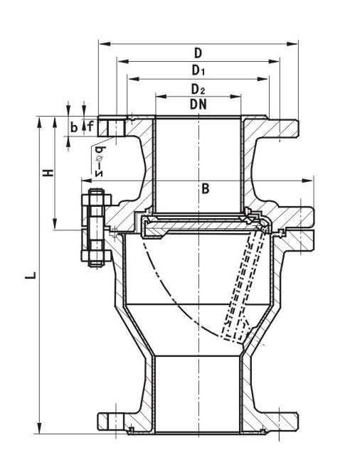 Swing Type Toxic Liquid Check Valve PTFE Long Pattern Fluoropolymer Plastic Coating 0