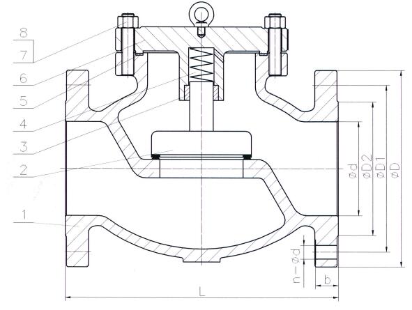 Piston Lift Industrial Check Valve ASME B16.34 API6D For Pulsating Flow Service 0