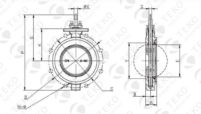 Carbon Steel High Performance Butterfly Valves , Flanged Butterfly Valve With Bubble Tight Shutoff 0