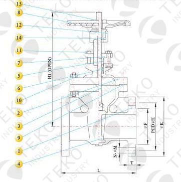 A216 WCB Material Wedge Gate Valve , Flanged Gate Valve ANSI 150Lb ASME B16.5 0