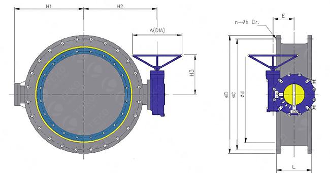 API 609 Double Flanged Type Soft Seat Butterfly Valve For Shu - Offf And Throttling 0