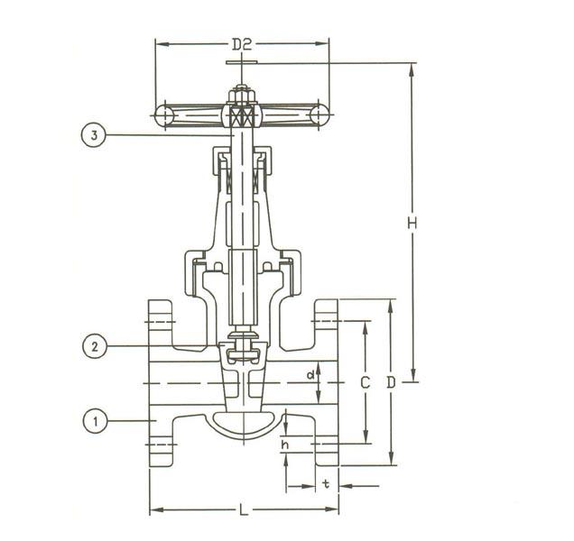 Non Rising Stem BC6 Material Marine Gate Valve Full Port Manual Operated 0