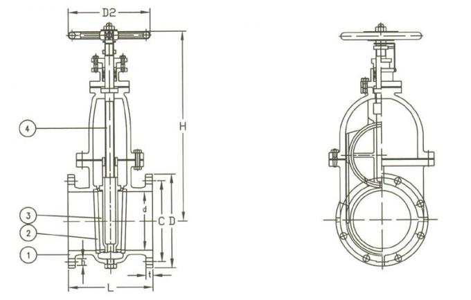 Low Pressure Cast Iron Bronze Trim Sea Water Gate Valve For Shipbuilding JIS F 7364 0