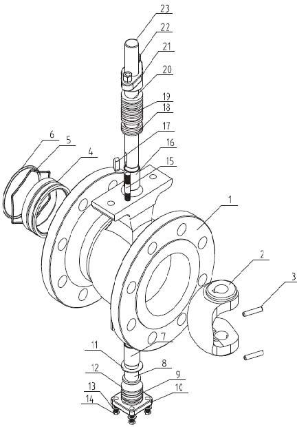 Wafer End Spring Nitride Flanged Ball Valve / V Shape Ball Segment Control Valve For Slurry 0