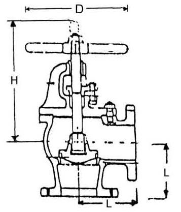 5K 10K JIS Marine Angle Valve Bolted Bonnet Bronze Trim Low Temperature 1