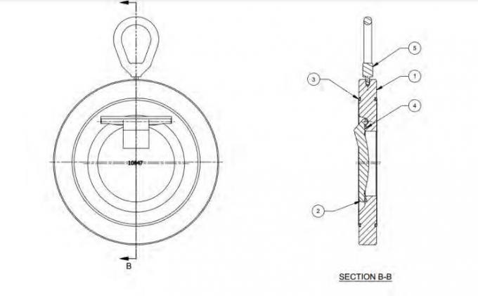 Lift Type Sandwich Wafer Check Valve API 6D Short Pattern High Rating 900Lb 1