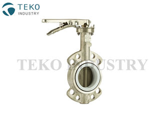 Taper Pin Shaft Stainless Steel Butterfly Valve Backed Seat For Corrosive Liquid