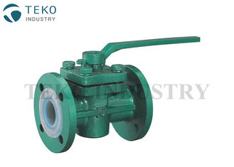 Sleeve Type Two Way Ptfe Lined Valves Fluorine Full Lined With Low Adhesion Properties