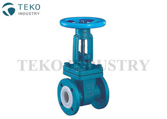 Chemical Resistant PFA PTFE Lined Valves , Rising Stem High Temperature PTFE Lined Gate Valve