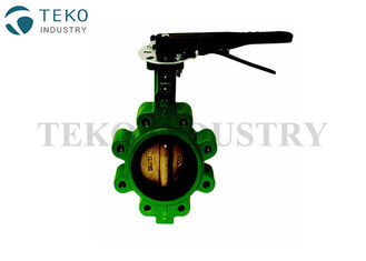 API609 Standard Ductile Iron Industrial Butterfly Valves Resilient Seated For Water Distribution