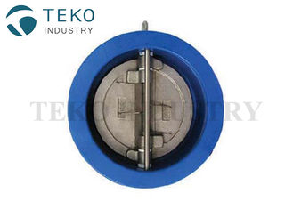 PN10 Duo Plate Wafer Check Valve For Water Works Cast Iron Body SS Disc