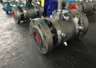 API6D Forged Steel F51 Duplex Trunnion Ball Valve Up To 2500Lb Worm Gear Operated