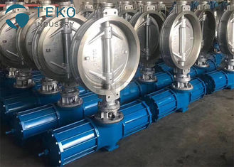 Carbon Steel Pneumatic Triple Eccentric Butterfly Valve Wafer Type Size Rating 2" To 60"