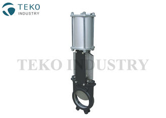 Pneumatic Actuated Knife Valve , MSS-SP81 Standard Soft Seat Valve For Paper Pulp