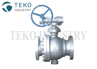 WCB Flanged Ball Valve / Worm Gear Operation ANSI Flange End Side Entry Ball Valve