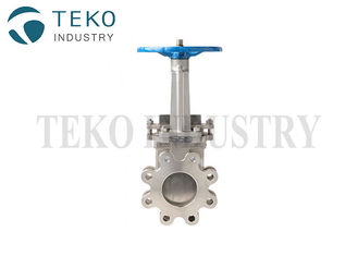 Manual Wafer Lugged Stainless Steel Knife Gate Valve Bi-Directional PTFE Seat
