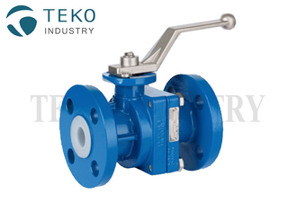 Two Piece Body Full Bore PTFE Lined Ball Valve Manuel Operation
