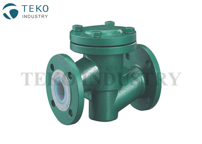 buy Acid Resistant PTFE Lined Check Valves Vertical Lift Non Return Low Pressure Loss online manufacturer