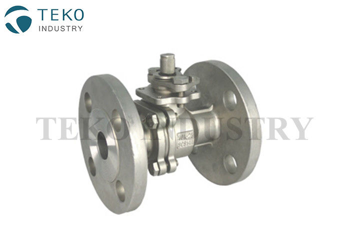 China Two Pieces Flange End Industrial Valves , Full Port Stainless Steel 10K JIS Ball Valve factory