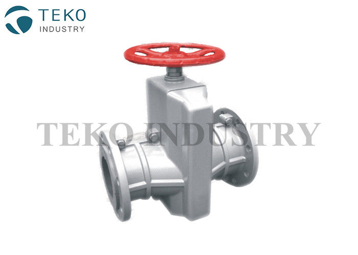 buy EPDM NR Sleeve Slurry Pinch Valve Powder Coating For Abrasive And Corrosive Liquid online manufacturer