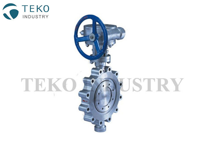 buy Solid Lug End Triple Eccentric Butterfly Valve Low Attrition With Gearbox Operation online manufacturer