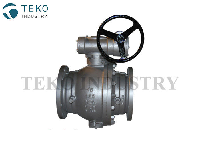 buy Worm Gear Operation High Pressure Ball Valve Trunnion Mounted Preventing Leakage online manufacturer