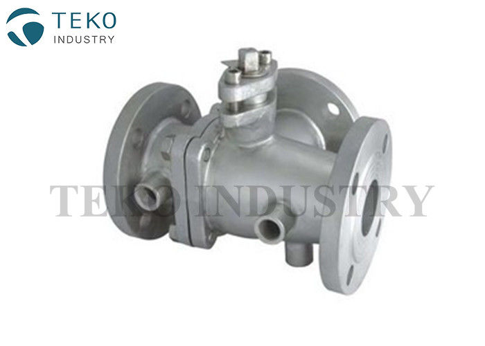 buy Bitumen Asphalt Flanged Ball Valve 3 Way Steam Jacketed For HIgh Viscosity Fluid online manufacturer