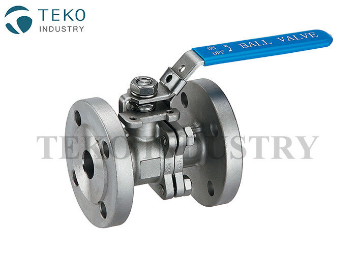 buy Stainless Steel Flanged Ball Valve , 2PC Two Piece Ball Valve With PTFE Seat online manufacturer