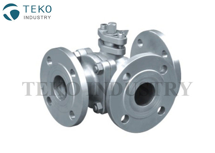 China Split Body Side Entry Design JIS Valve , L Port Three Way Ball Valve In SCS13 SCS14 Material company