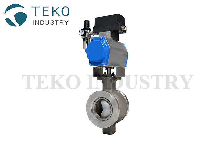 buy 30 - Degree V Port Ball Valve Flange End Wafer End With Regulating Positioner online manufacturer