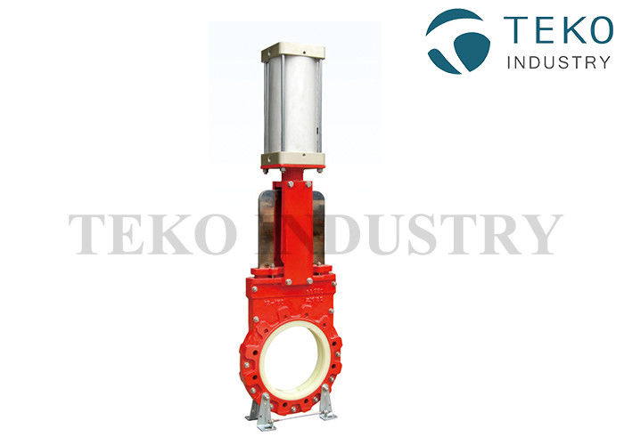 buy PU Lining Abrasion - Resistant Slurry Knife Gate Valve With Pneumatic Actuator online manufacturer