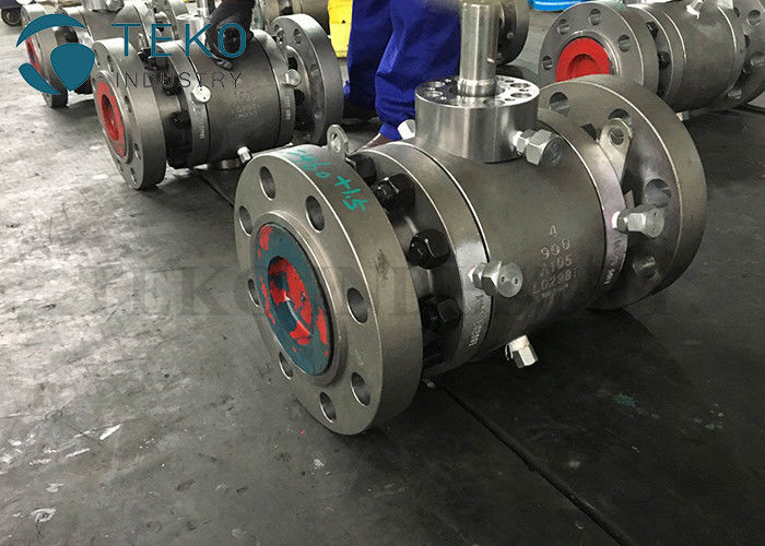 buy API6D Forged Steel F51 Duplex Trunnion Ball Valve Up To 2500Lb Worm Gear Operated online manufacturer