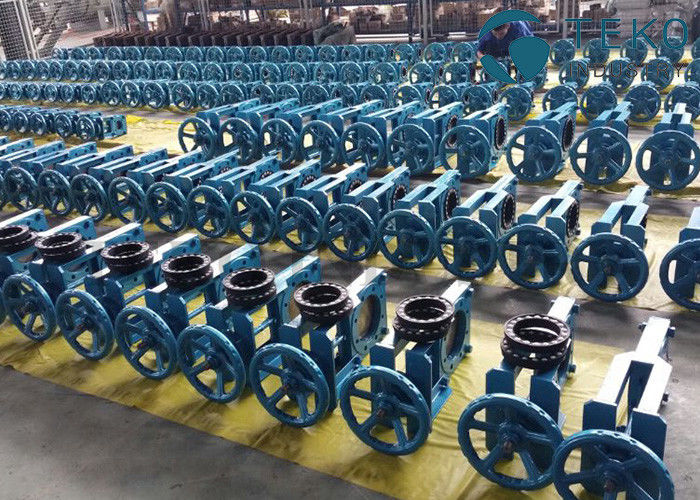buy Pneumatic Slurry Knife Gate Valve Wafer Type Heavy Load NR Sleeve Double Acting online manufacturer