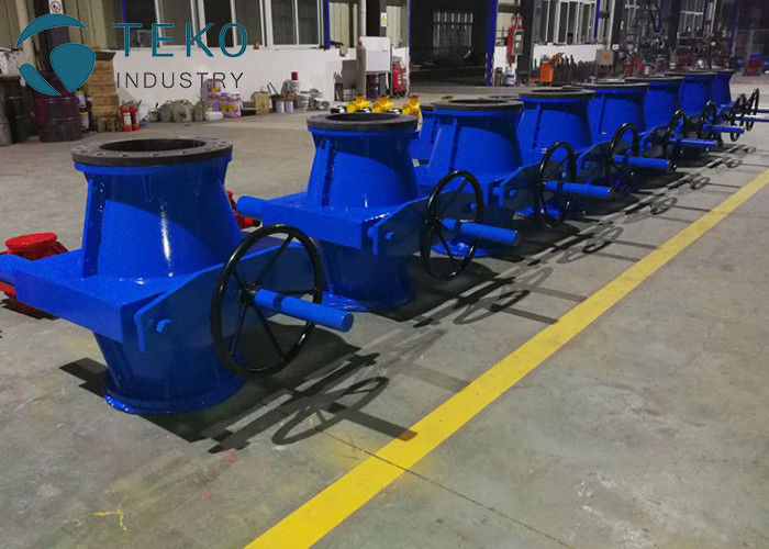 buy 48” Manual Rubber Pinch Valve Ductile Iron Uniform Wear Cord Fabric online manufacturer