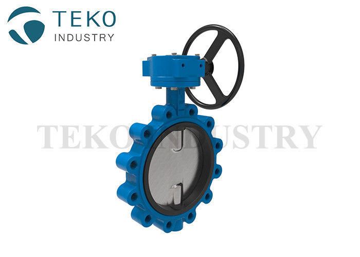 buy API609 Wafer End One Piece Body Resilient Seat Manual Butterfly Valve With Actuator online manufacturer
