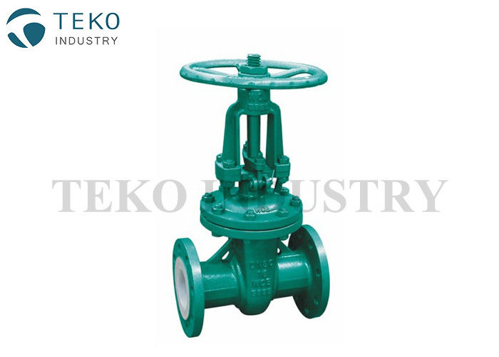 buy DN150 Class 150LB PTFE Lined Valves , Anti - Corrosion PTFE Lined Gate Valve For Chemicals online manufacturer