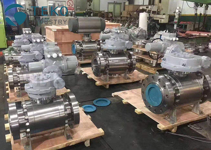 buy Fixed Ball Trunnion Mounted Flanged Ball Valve With Worm Gear Operation online manufacturer