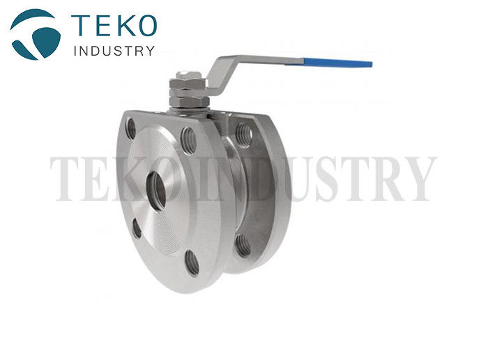 buy ANSI B16.5 Wafer Flanged Ball Valve Stainless Steel Soft Seated For Gas online manufacturer
