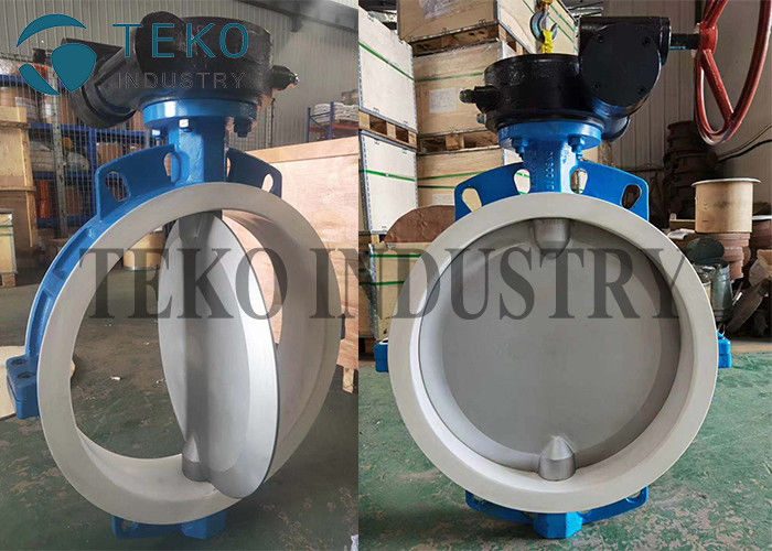 buy Two Pieces Body Replaceable Seat Semi Lined Butterfly Valve online manufacturer
