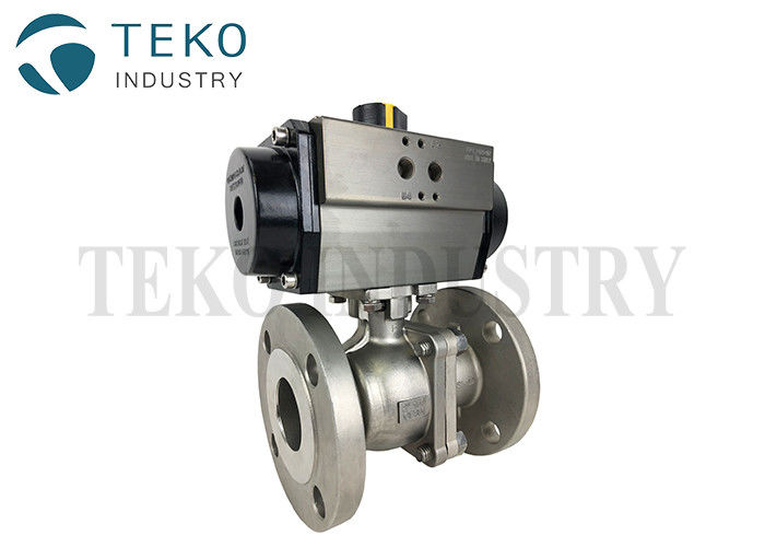 buy SS Full Bore Flanged 2 PC Pneumatic Actuated Ball Valve online manufacturer