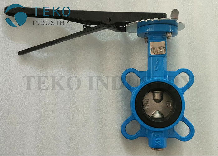 China Centerline Splited Shaft Concentric Viton SeatedButterfly Valve With Lever factory