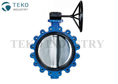 Gear Operation API609 Butterfly Valve , JIS 10K Drilled Cast Iron Butterfly Valve For Water Prifier