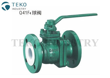 Corrosion Resistant PFA PTFE Lined Valves Zero Leakage With Floating Ball Design