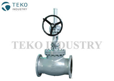 API Standard BS 1873 Globe Valve , Bevel Gear Operated Globe Valve With WCB Body
