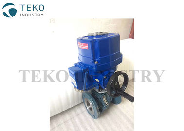 Chemical Resistant Mounted Ball Valve Flange Type Electric Actuated Regulating Control